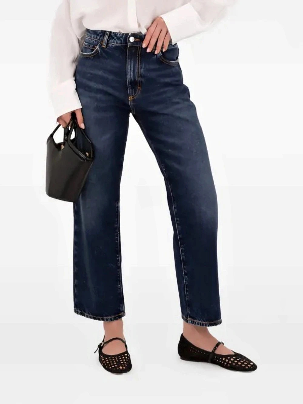 Icon Denim Jill Straight Leg Jeans in Deep Blue